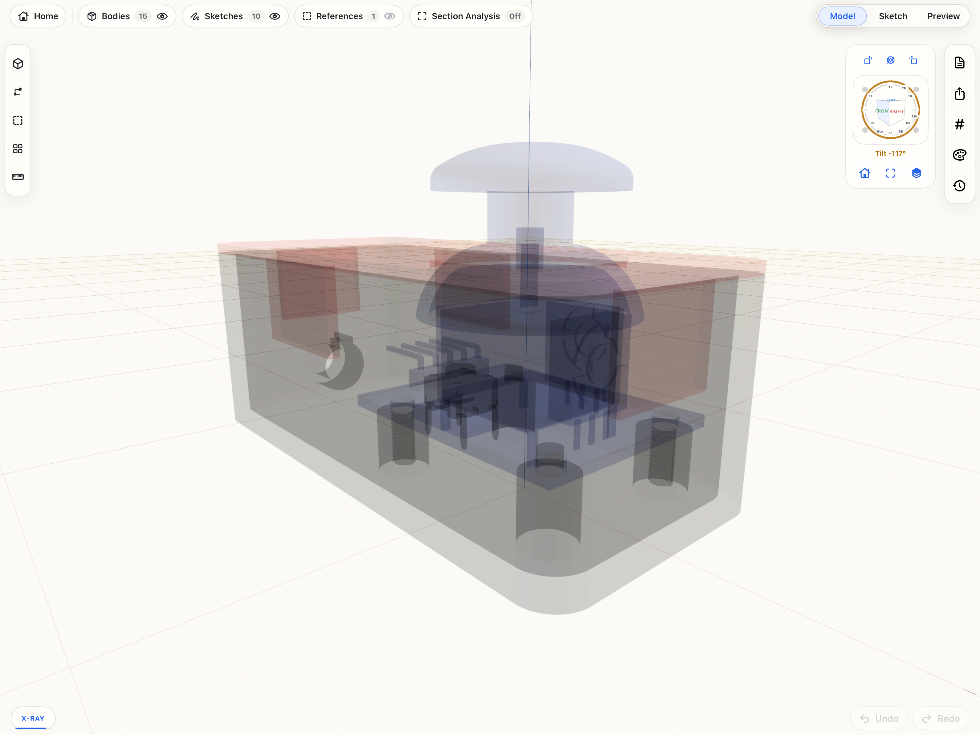 Inspect hidden geometry in MakerSolid