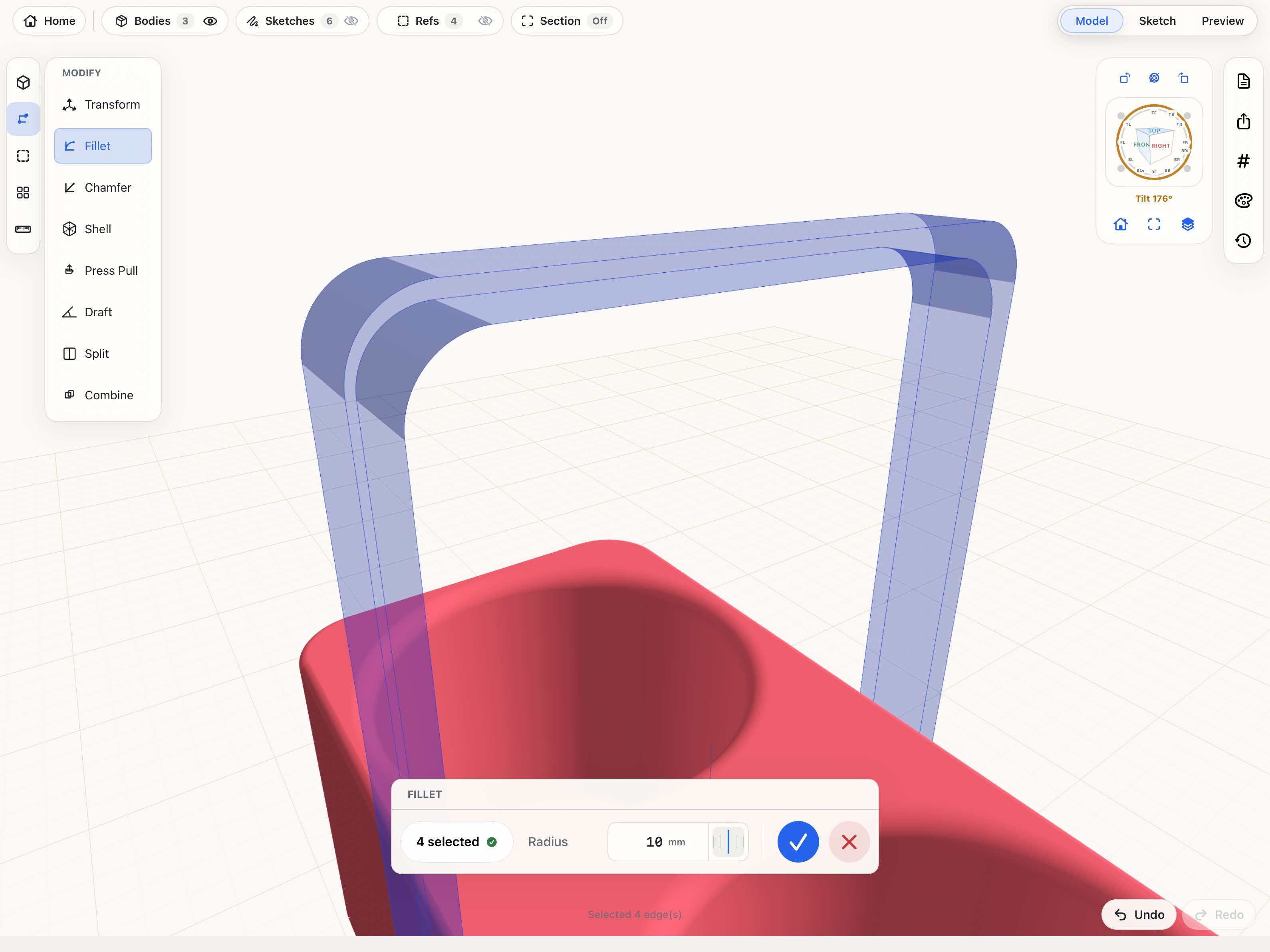 Refine every edge in MakerSolid