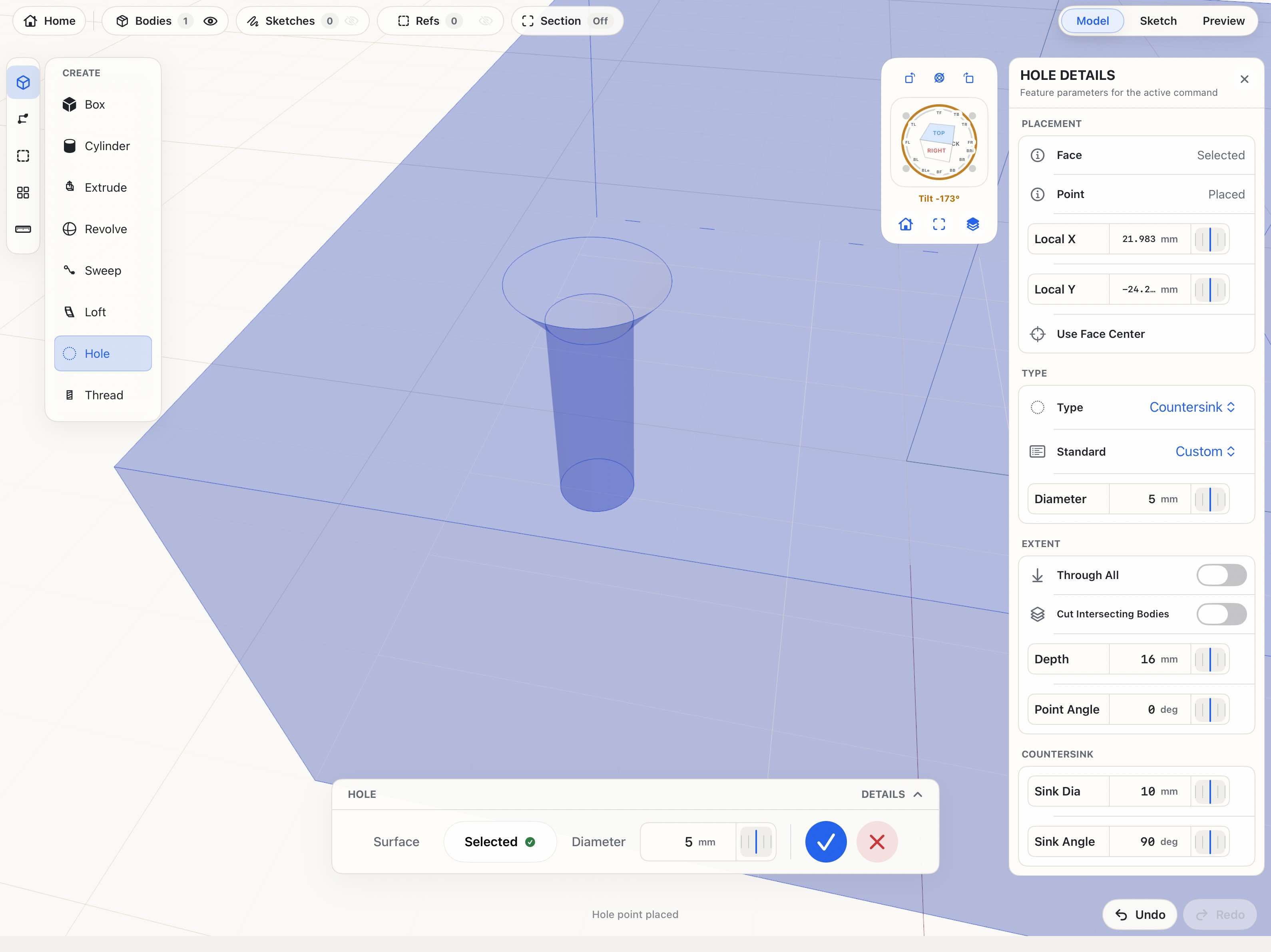 Create functional holes in MakerSolid