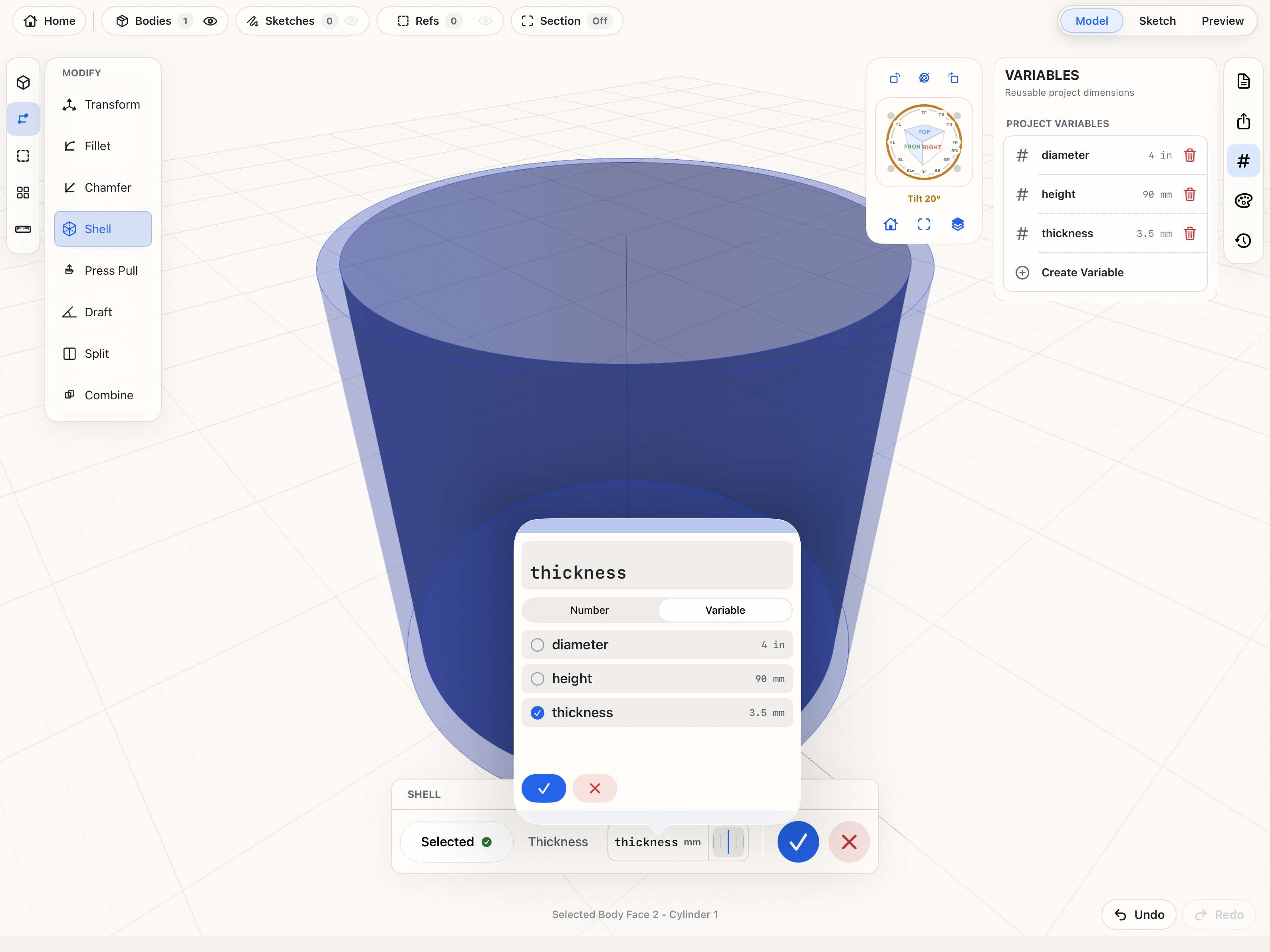 Build parametric models in MakerSolid